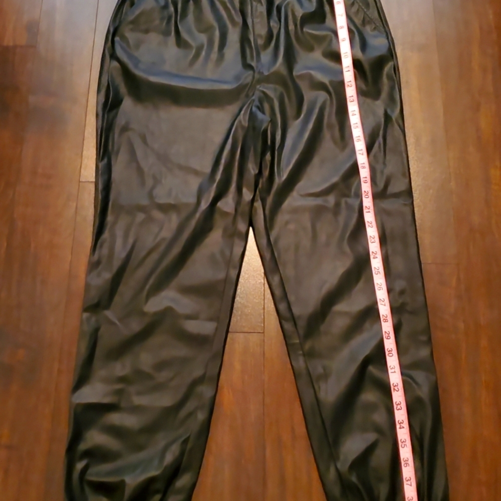 NWOT Guess Black Faux Leather Jogger Pants
